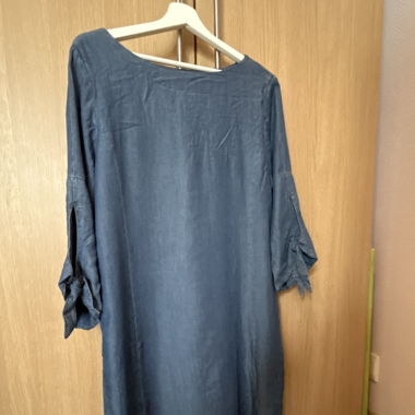 Robe en denim à manche mi-longue