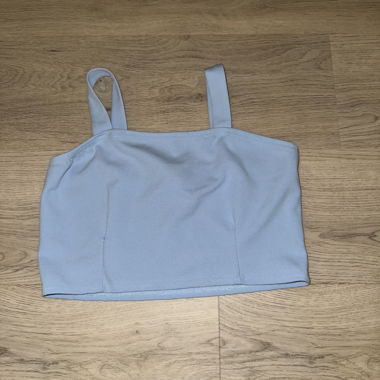 Top blu, taglia XS