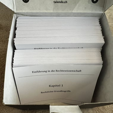 Lernkarten Einführung in die Rechtswissenschaft