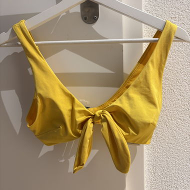 Yellow Knotted Bikini Top