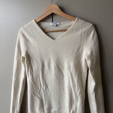 Cream-coloured cashmere sweater S
