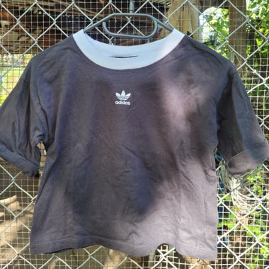 T-shirt Adidas nero/bianco