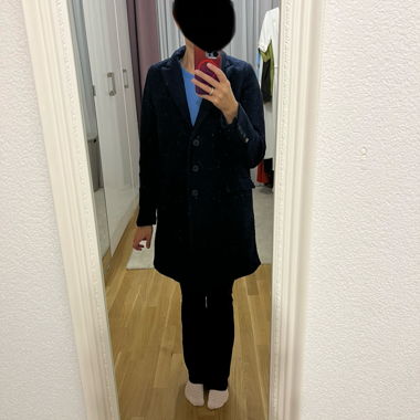 Zara oversized dark blue coat