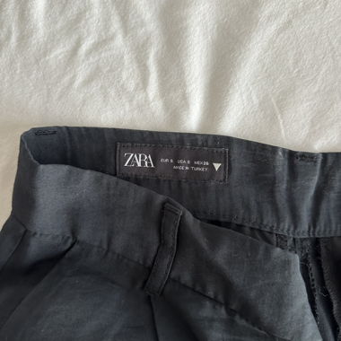 ZARA Black Wide-Leg Pants