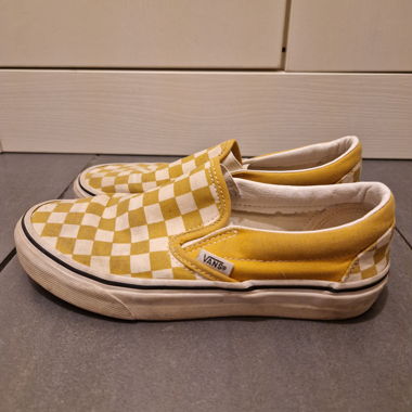 Vans damier jaune