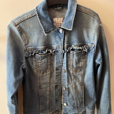 CLOCKHOUSE Jeansjacke mit Fransen-Detail 