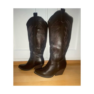 Bottes de cowboy brun foncé, taille 37