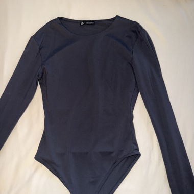 Body blu a maniche lunghe