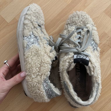Shearling Fuzz Golden Goose Sneaker Authentic 37.5