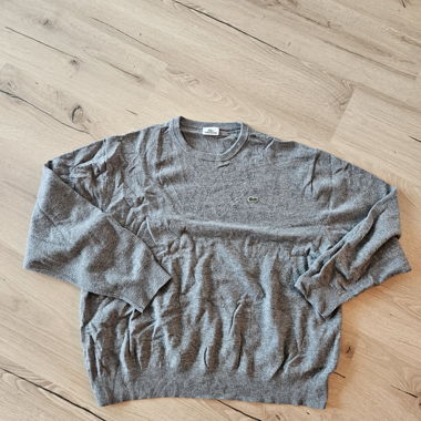 Maglione Lacoste puro lana grigio