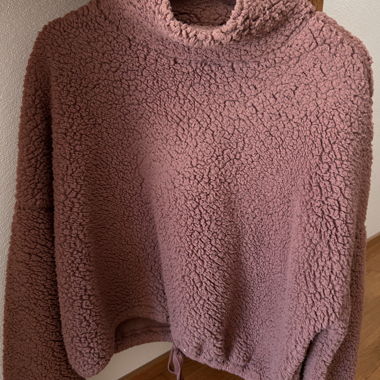 Felpa Teddy rosa cipria