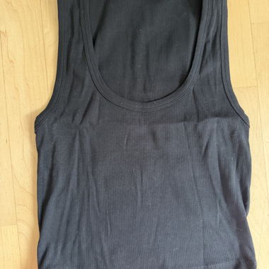 Bershka Black Ribbed Tank Top