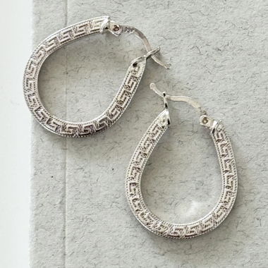 Creoli in argento 925 – stile greco vintage