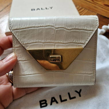 Portafoglio Bally in pelle bianca