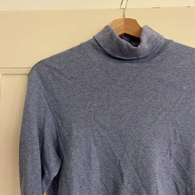 Maglione a Collo Alto Blu