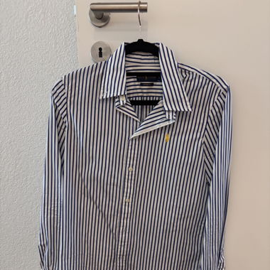 Ralph Lauren: blau-weiss gestreifte Bluse