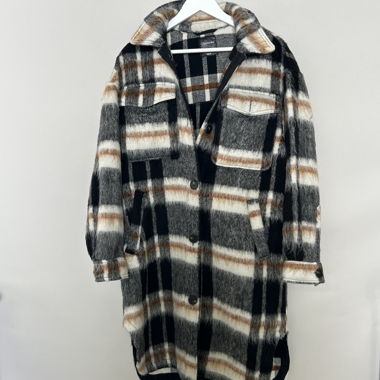 Manteau chemise écossais Plaid