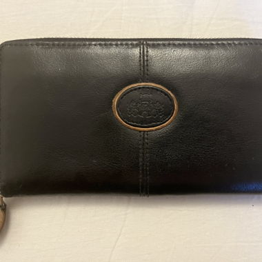 Black Rowallan Leather Portemonnaie with stamp