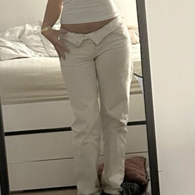 Weisse low-waist jeans 