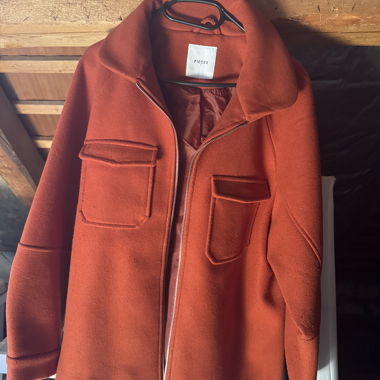 Orange Pieces Wolljacke