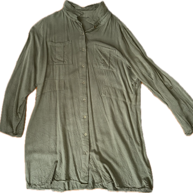 Robe chemise utilitaire olive