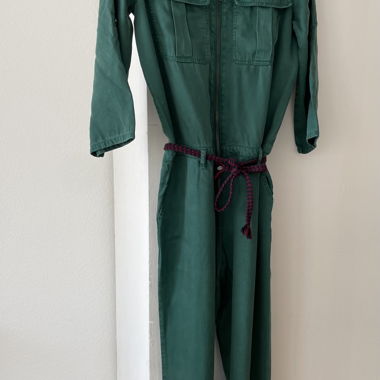 Grüne Zipper-Overall