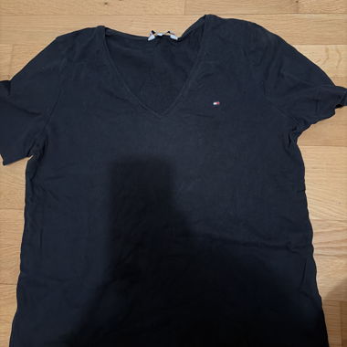 Black V-neck T-shirt