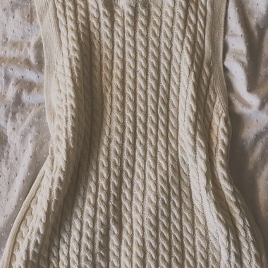 Maglione in maglia senza maniche