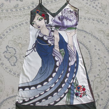 Printed spaghetti strap dress