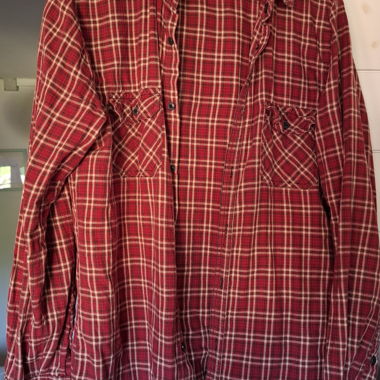 Rotes Karierte Baumwollhemd