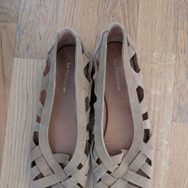 La Garçonne Sandalen beige Leder Suede Gr.41