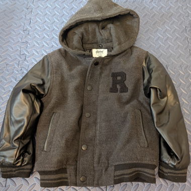 Giacca con felpa hoodie varsity per bambini