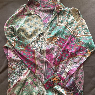 Colorful shirt with light pattern . 