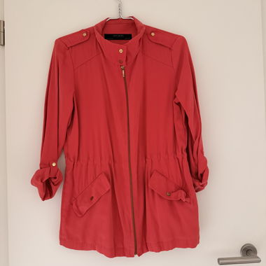 Giacca leggera color corallo