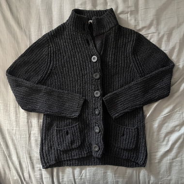 black knit cardigan 