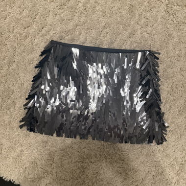 Glitter mini skirt