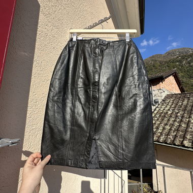 Vintage leather skirt