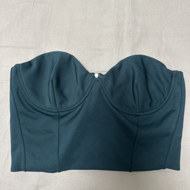 Green cropped Corset 