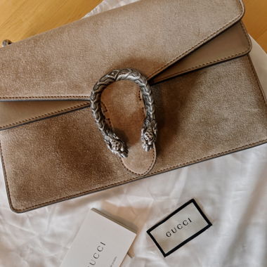 GUCCI Dionysus Beige Suede