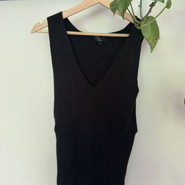 Schwarzes Damen-Top Gr. L