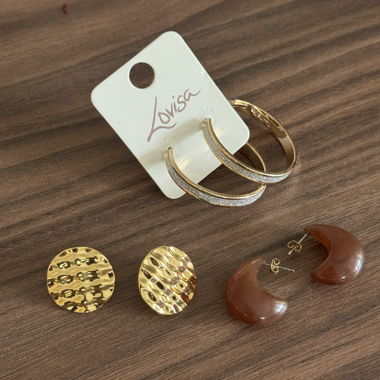Lot ! 3 paires de magnifiques boucles d’oreilles
