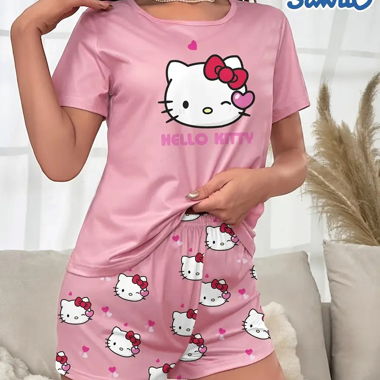 Hello Kitty Pink Pajama Set – Cute Summer PJs