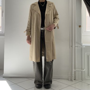 Manteau trench beige 