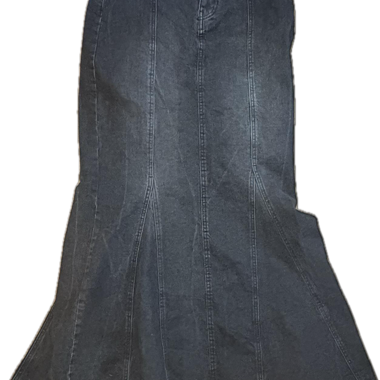 Long denim skirt
