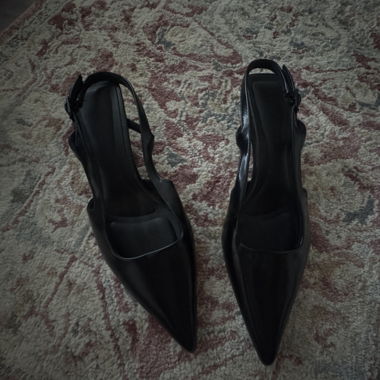 Sandali slingback neri