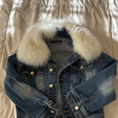 Flavio Castellani jeans jacket with fur 