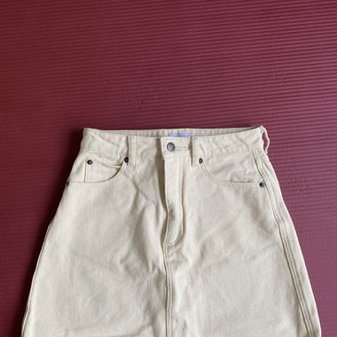 Beiger Jeansrock von Ghanda