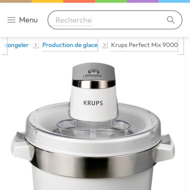 Krups perfect mix 9000 sorbetière 