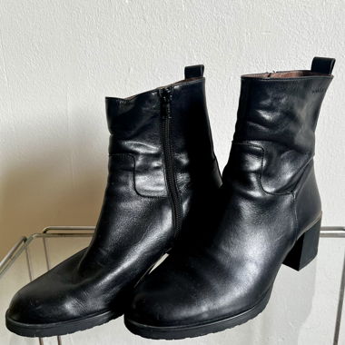 Black Leather Ankle Boots