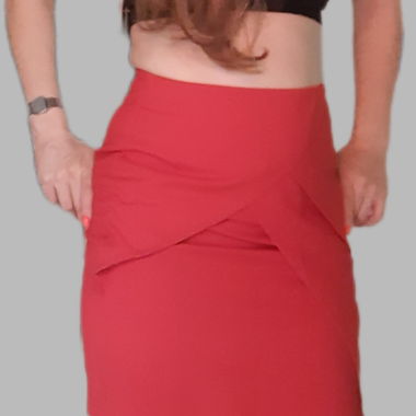 Red tulip mini skirt 